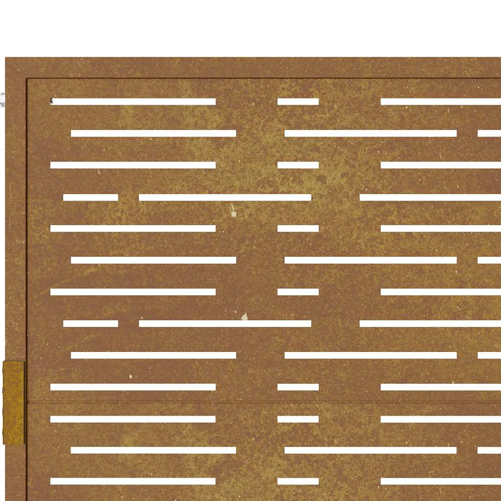 Garden gate 105x180 cm Corten steel square design