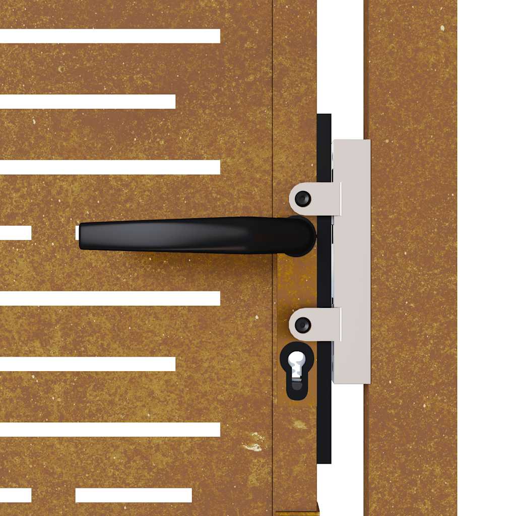 Garden gate 105x180 cm Corten steel square design