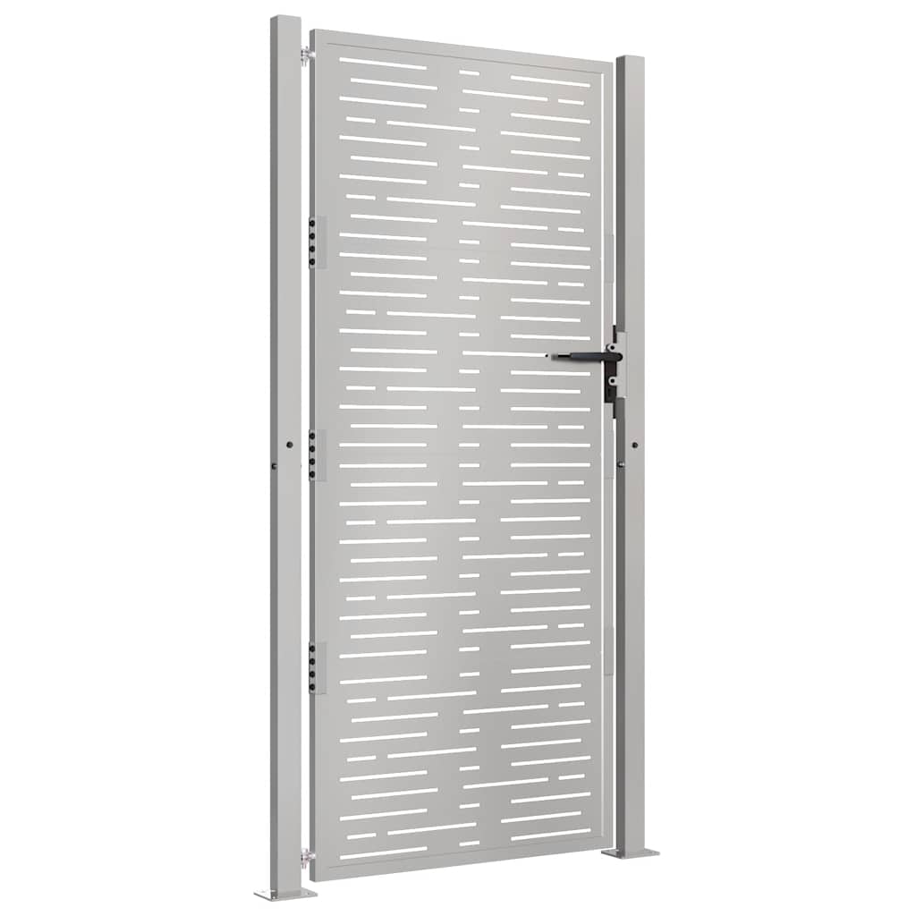 Gartentor 105x205 cm Cortenstahl Quadratisches Design