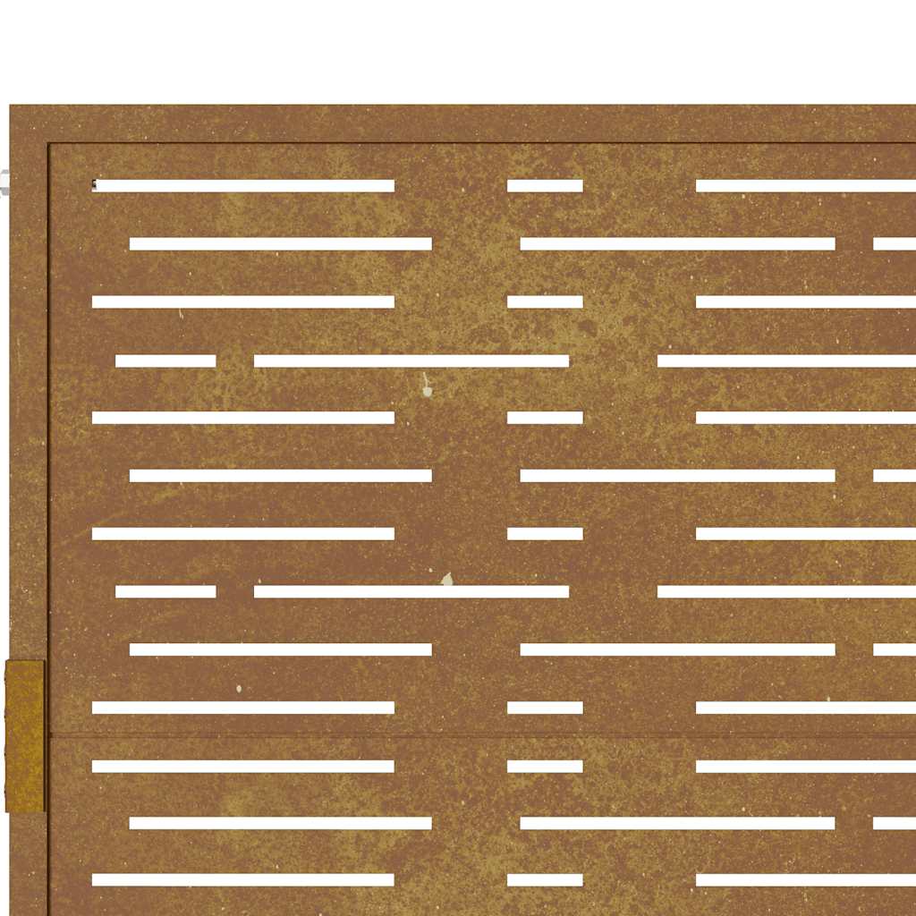 Gartentor 105x205 cm Cortenstahl Quadratisches Design