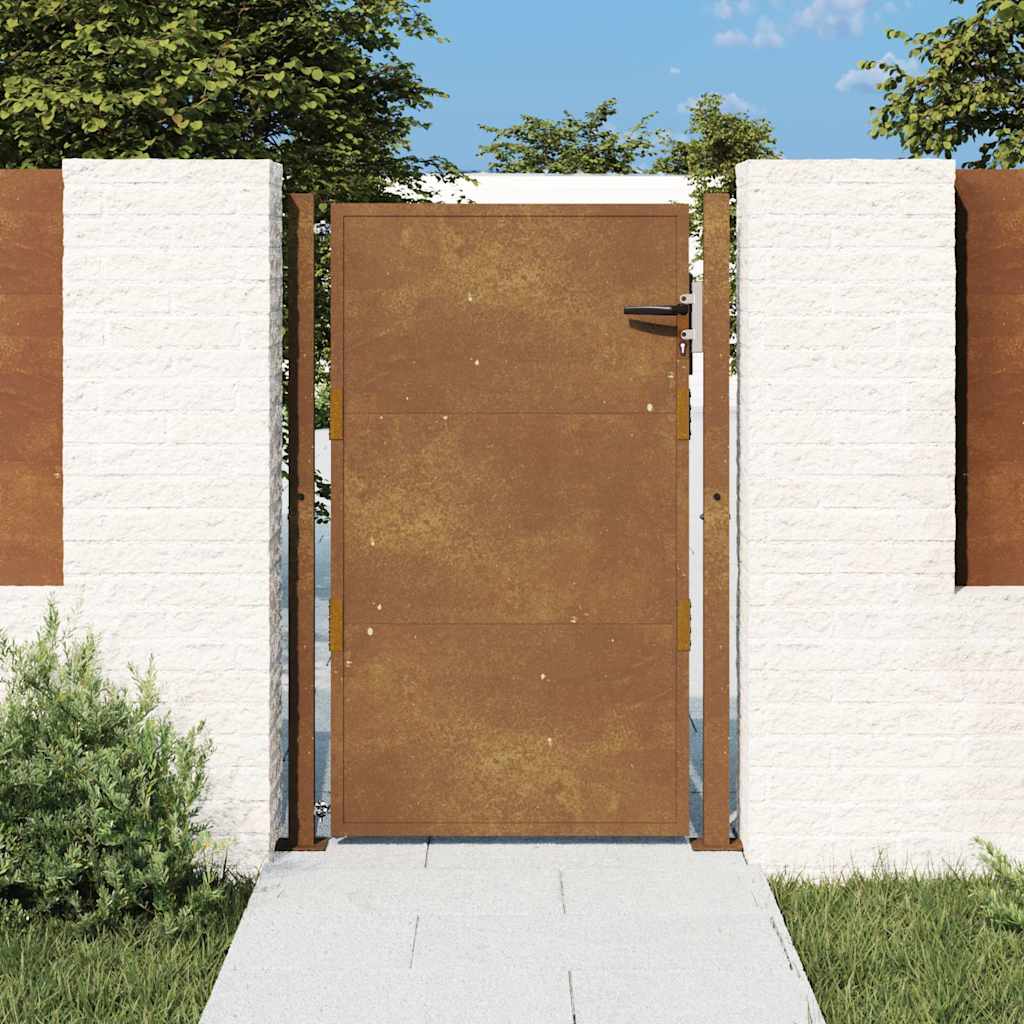 Gartentor 105x155 cm Cortenstahl
