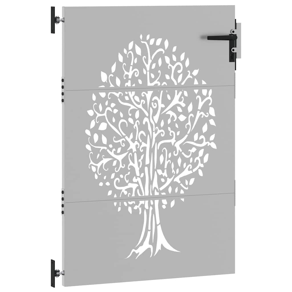 Gartentor 85x125 cm Cortenstahl Baum-Design