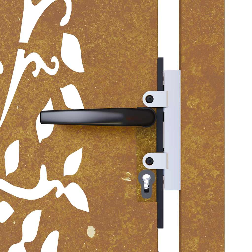 Gartentor 105x80 cm Cortenstahl Baum-Design