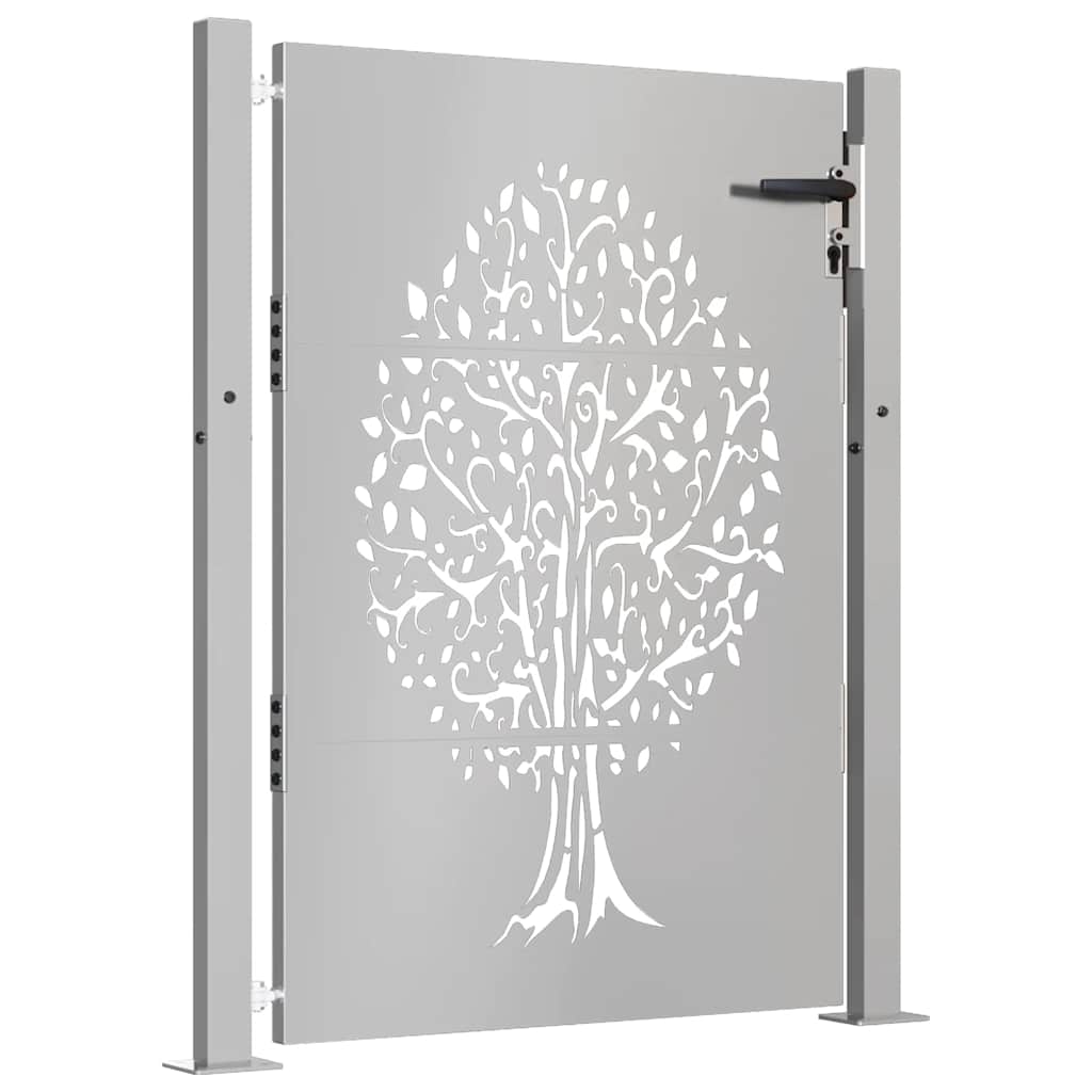 Gartentor 105x155 cm Cortenstahl Baum-Design