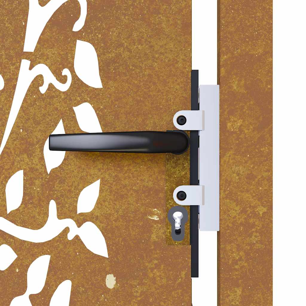 Gartentor 105x205 cm Cortenstahl Baum-Design