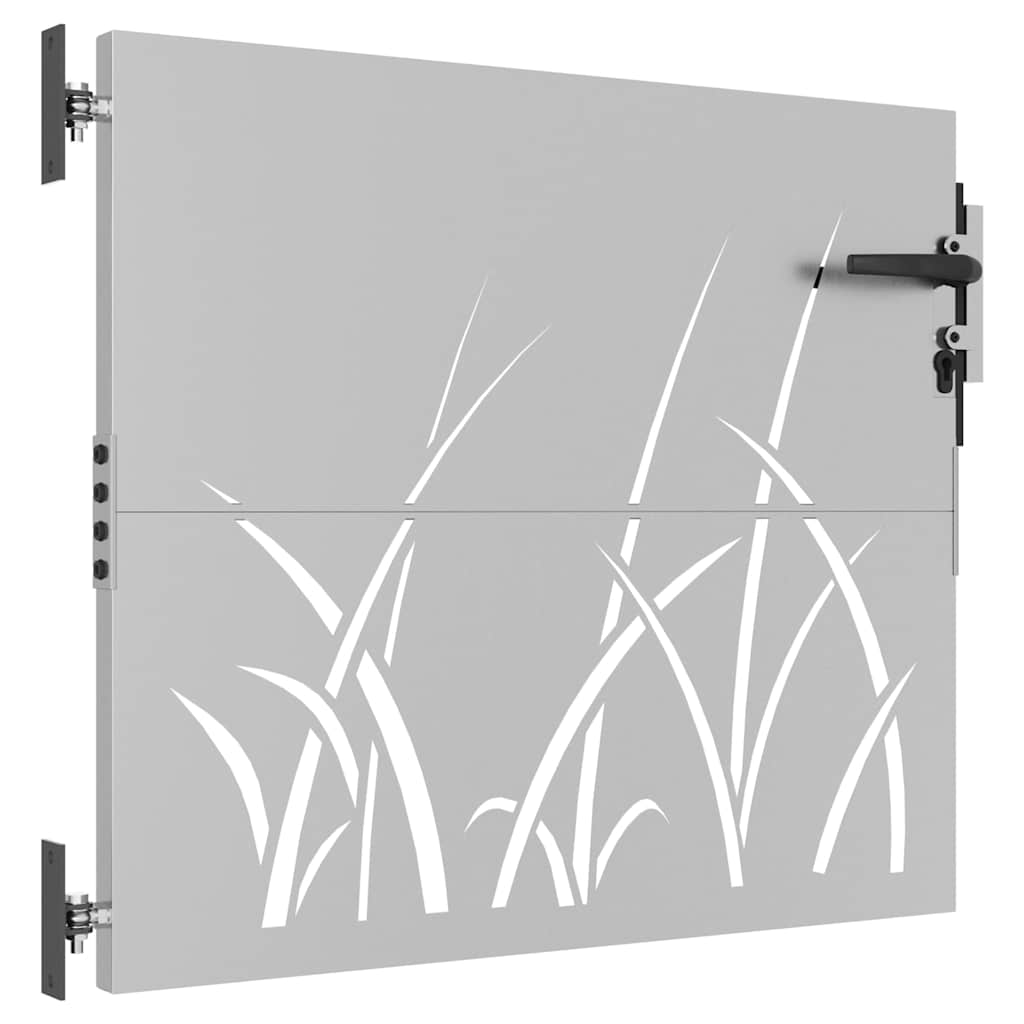 Gartentor 85x75 cm Cortenstahl Gras-Design