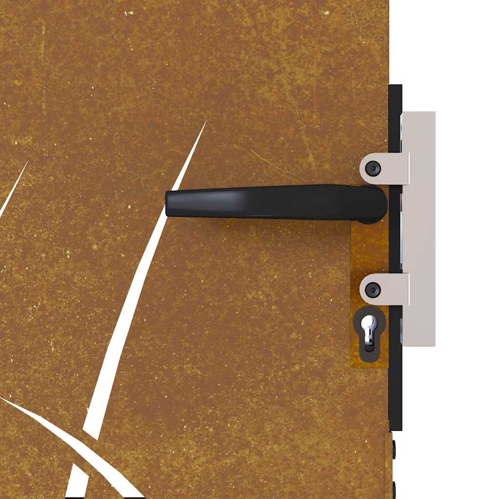 Gartentor 85x75 cm Cortenstahl Gras-Design