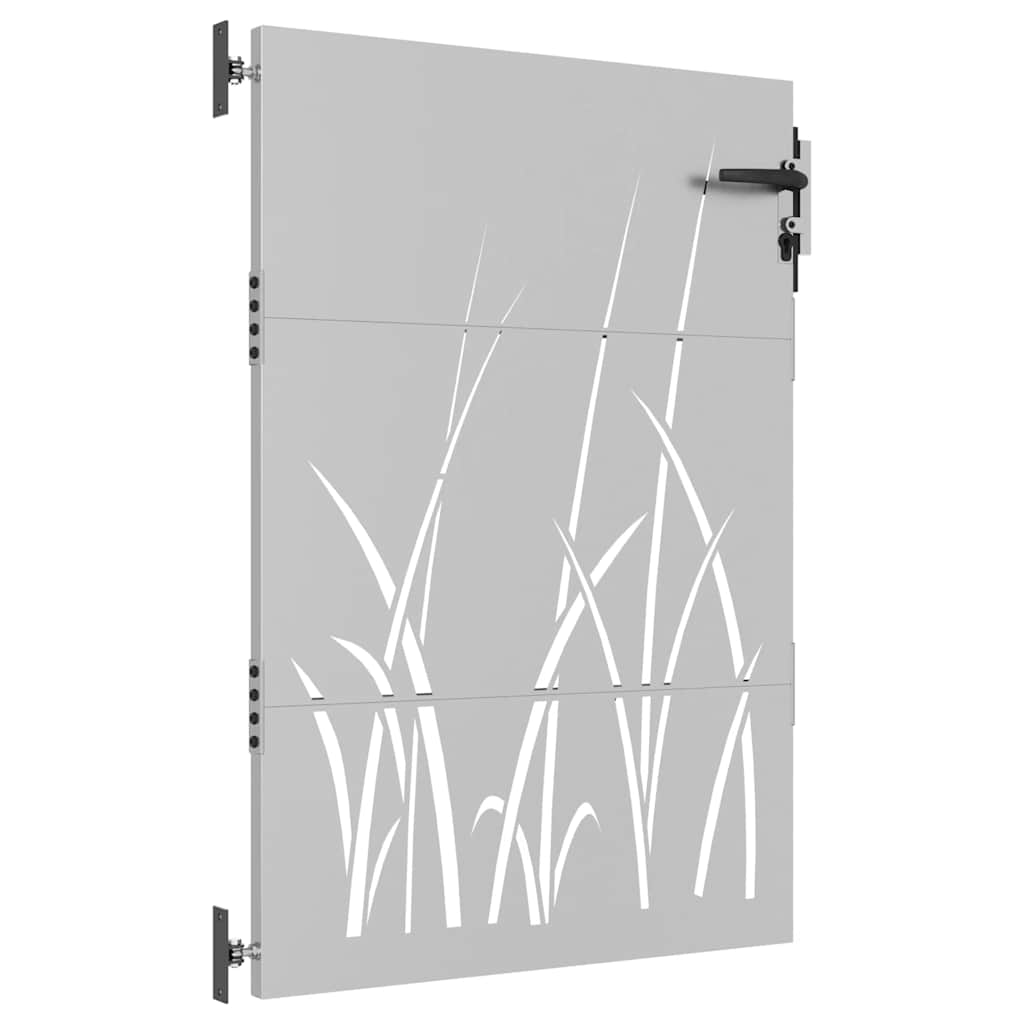 Gartentor 85x125 cm Cortenstahl Gras-Design