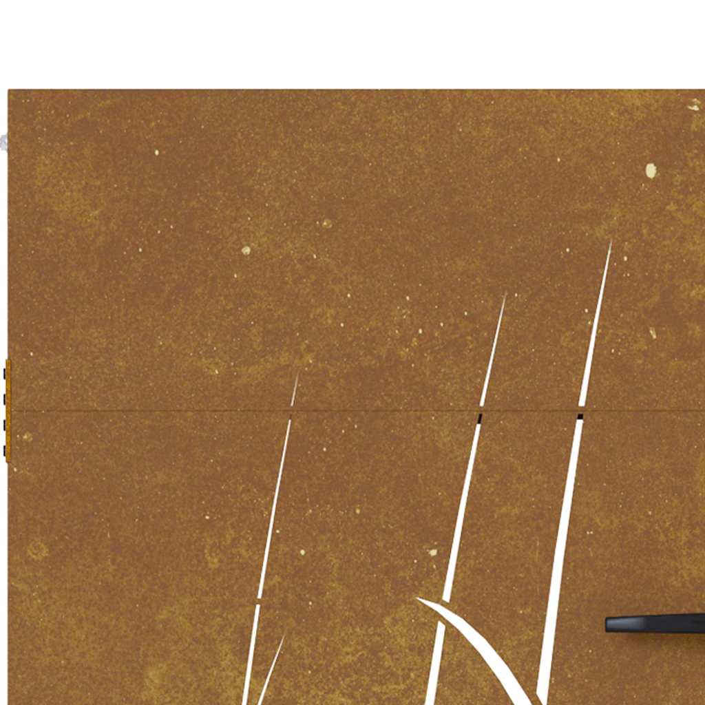 Gartentor 85x200 cm Cortenstahl Gras-Design