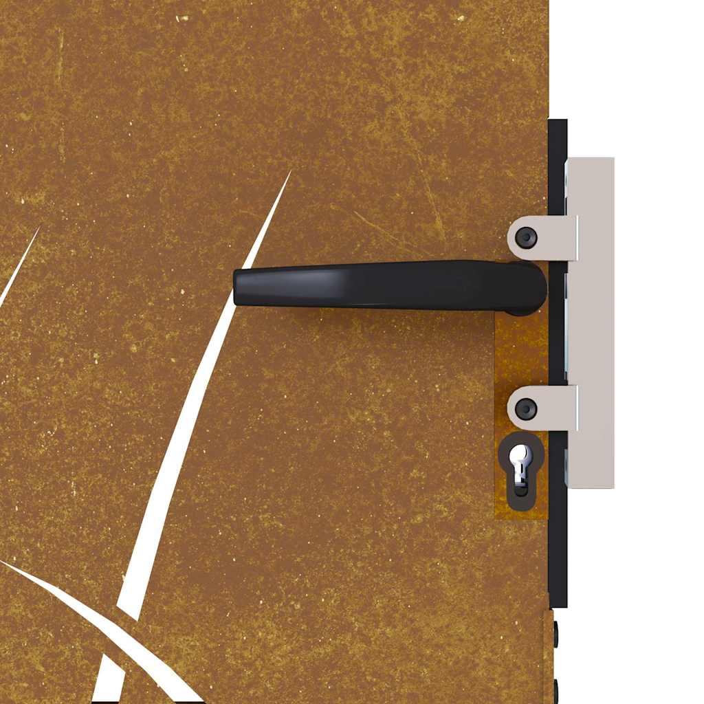 Gartentor 105x105 cm Cortenstahl Gras-Design