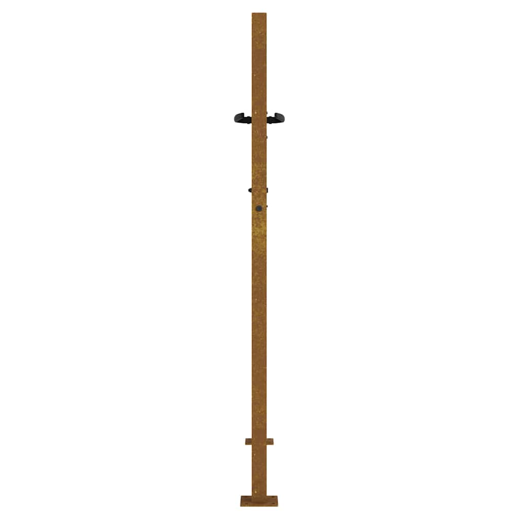 Garden gate 105x130 cm Corten steel grass design