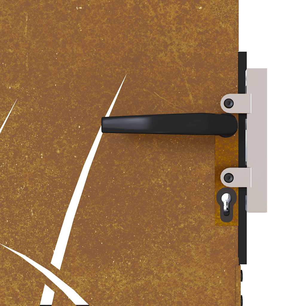 Gartentor 105x155 cm Cortenstahl Gras-Design