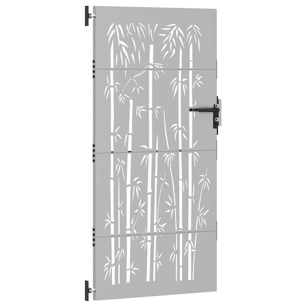 Gartentor 85x175 cm Cortenstahl Bambus-Design