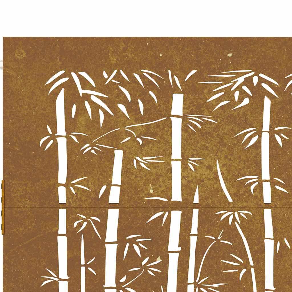Garden gate 105x105 cm Corten steel bamboo design