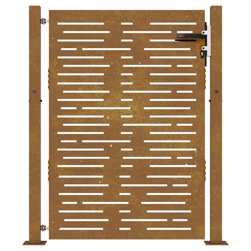 Gartentor 105x130 cm Cortenstahl Bambus-Design