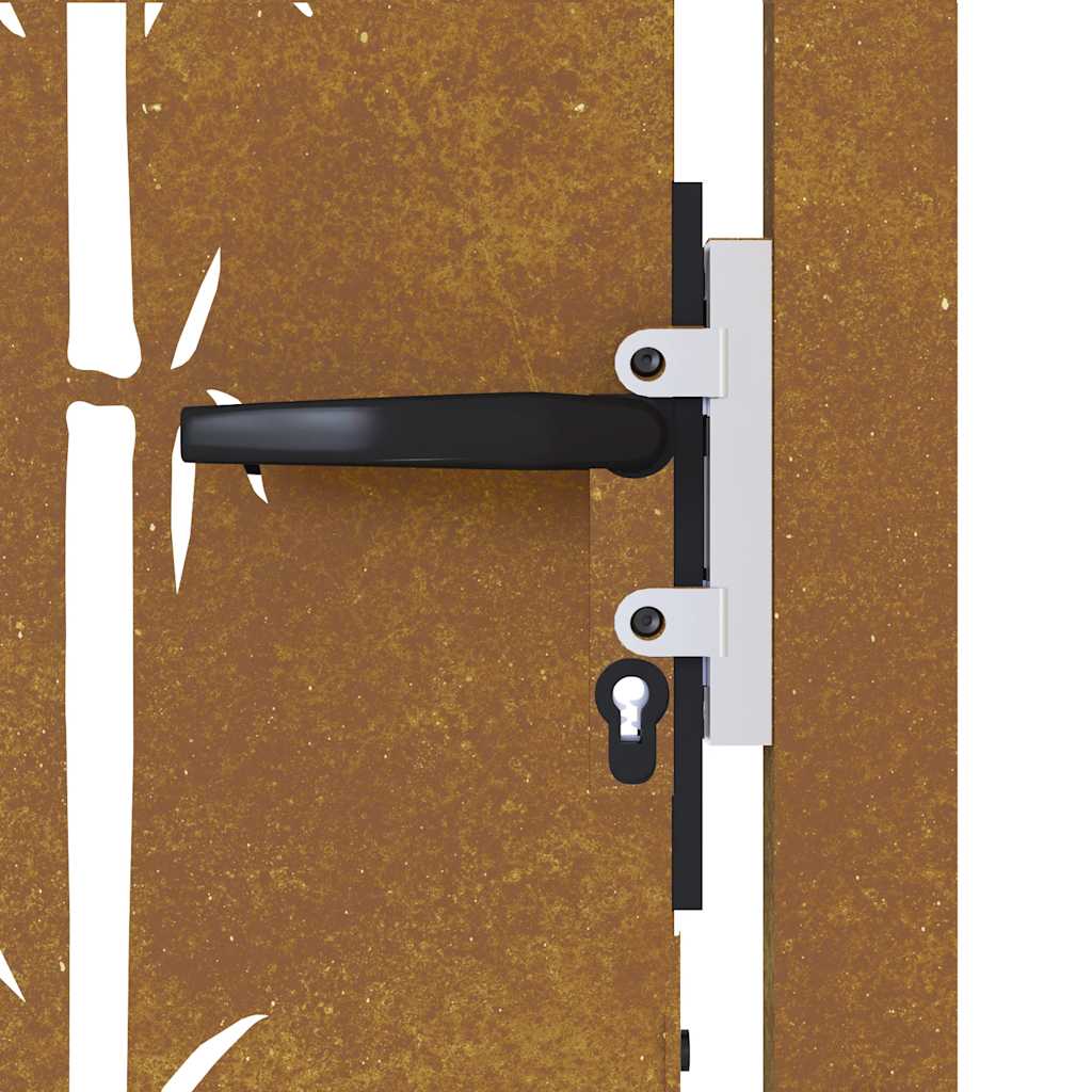 Gartentor 105x205 cm Cortenstahl Bambus-Design
