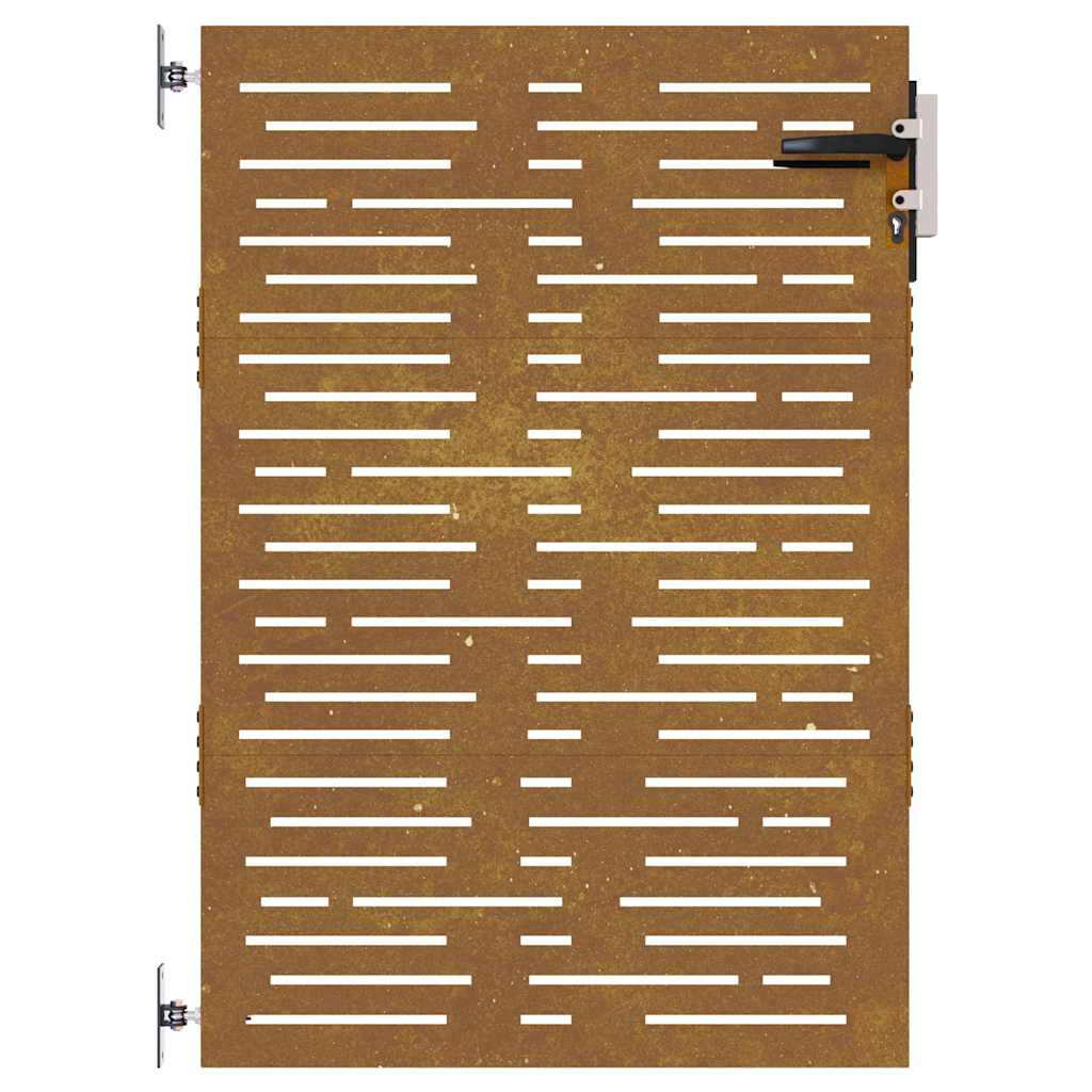 Gartentor 85x125 cm Cortenstahl Quadratisches Design