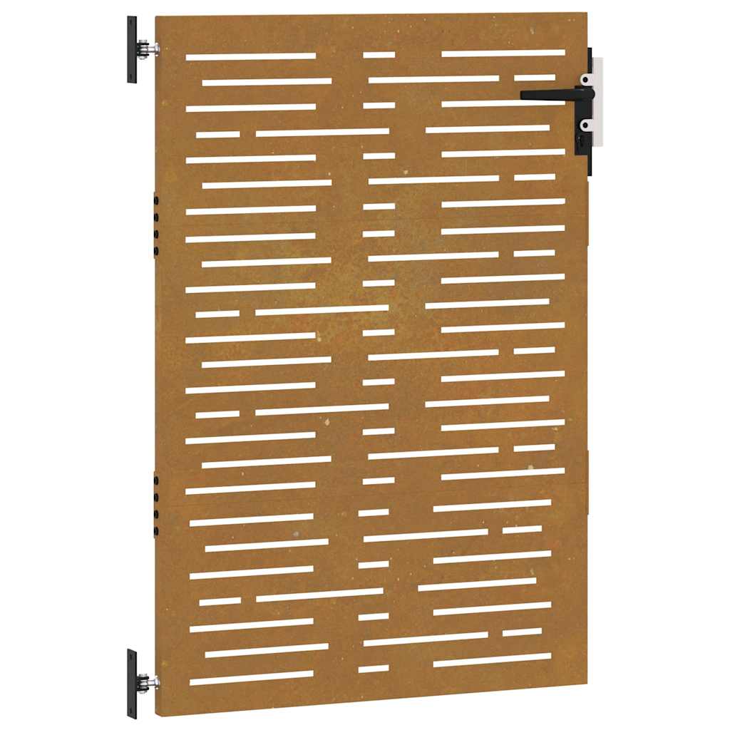 Gartentor 85x150 cm Cortenstahl Quadratisches Design