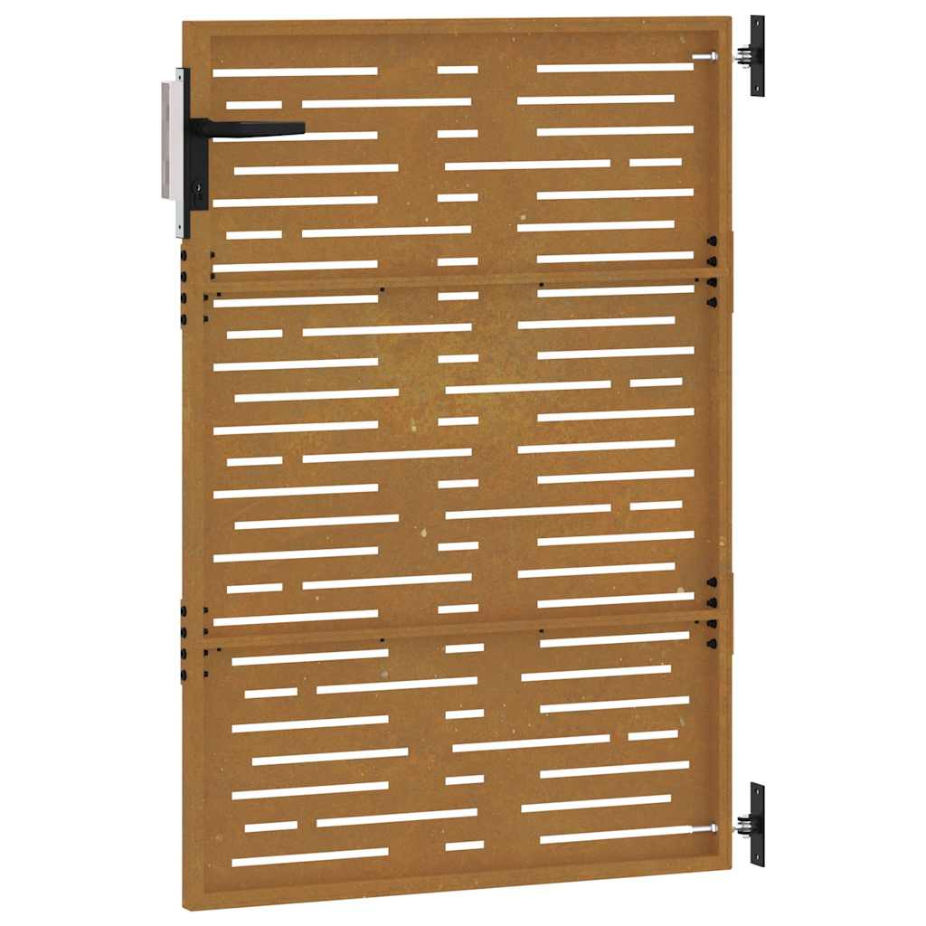 Gartentor 85x150 cm Cortenstahl Quadratisches Design