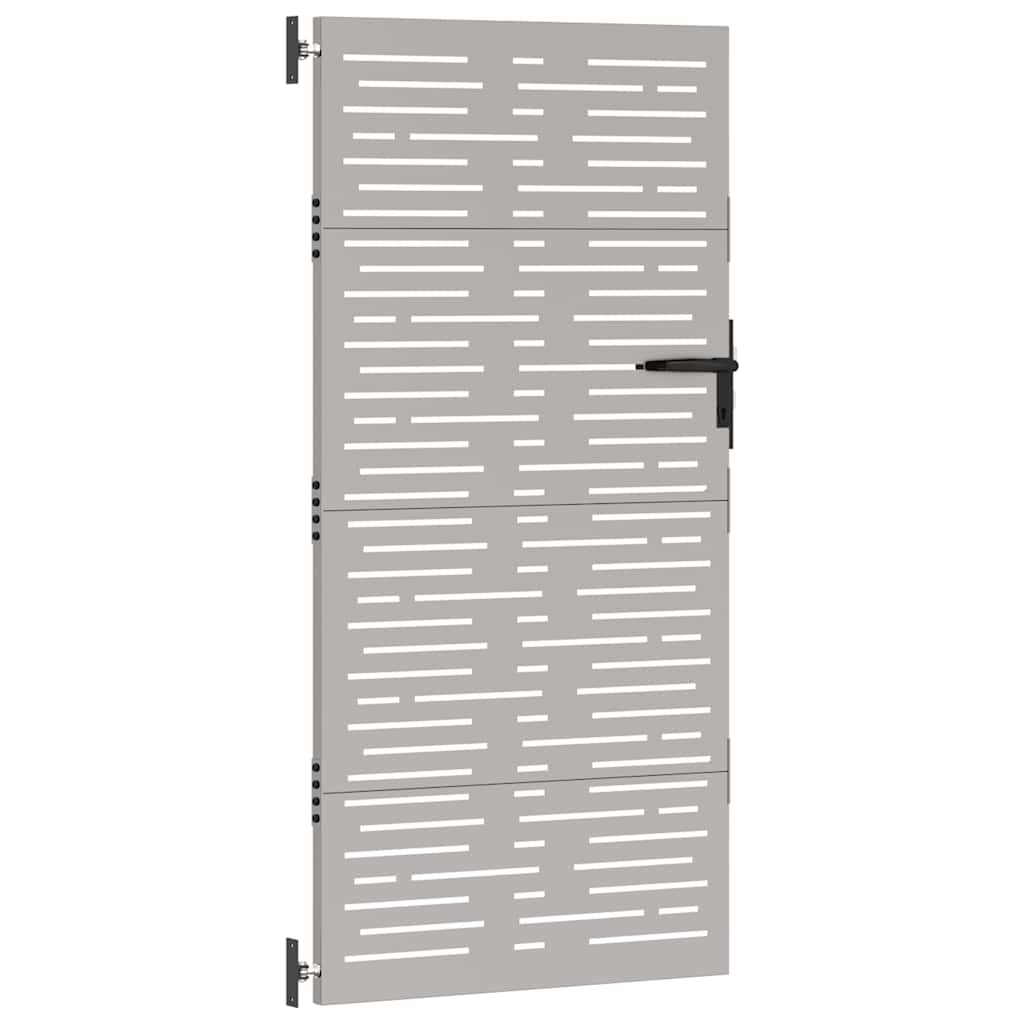 Gartentor 85x175 cm Cortenstahl Quadratisches Design