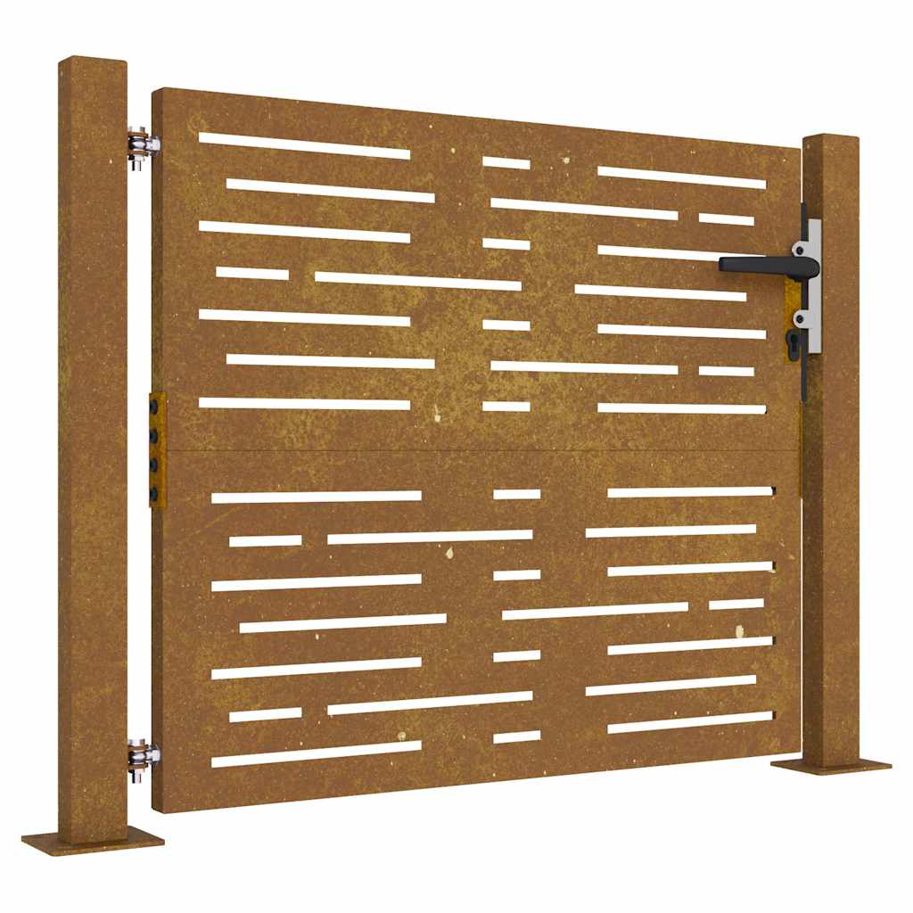 Gartentor 105x105 cm Cortenstahl Quadratisches Design