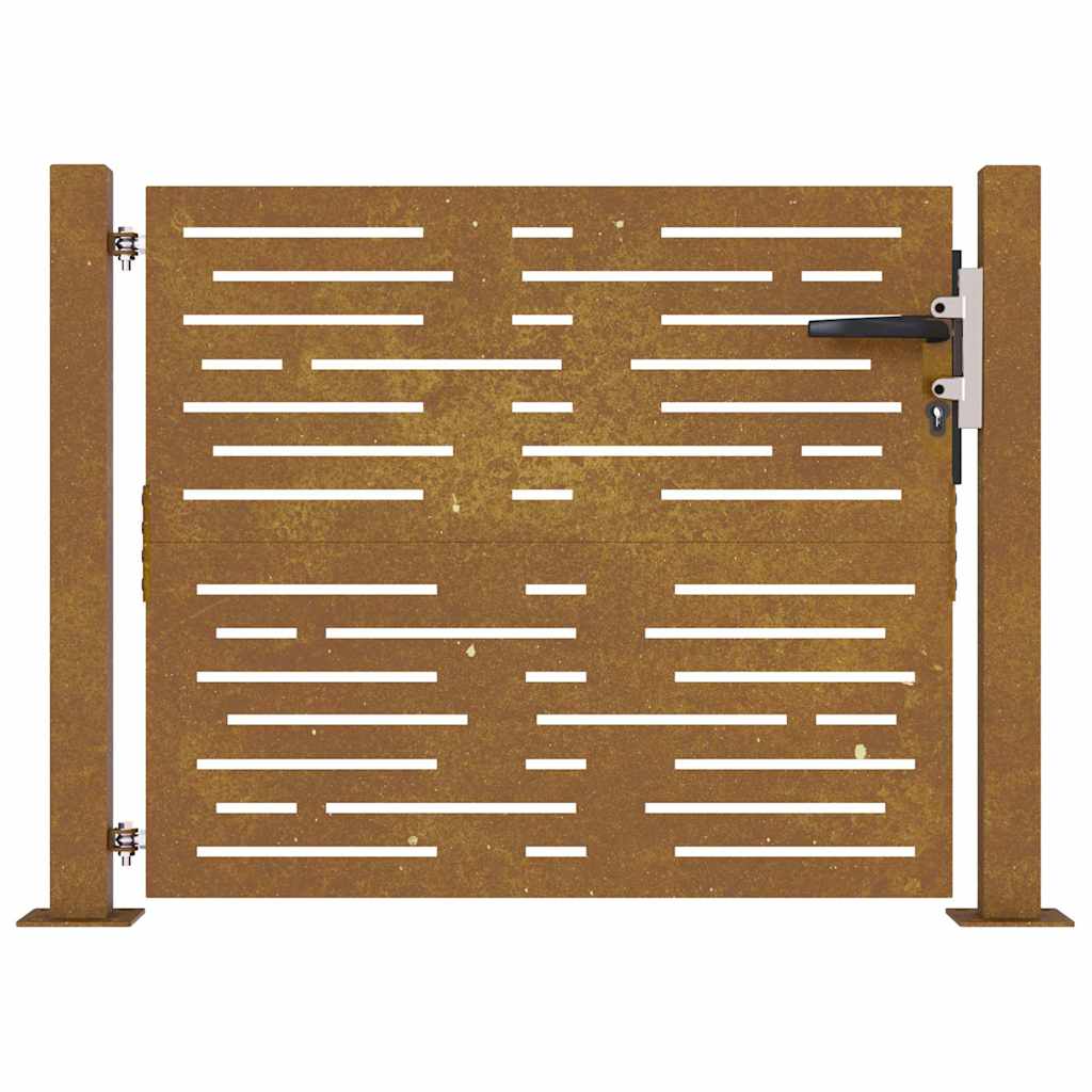 Gartentor 105x105 cm Cortenstahl Quadratisches Design