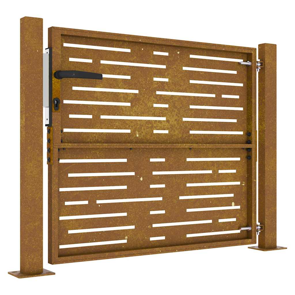 Gartentor 105x105 cm Cortenstahl Quadratisches Design