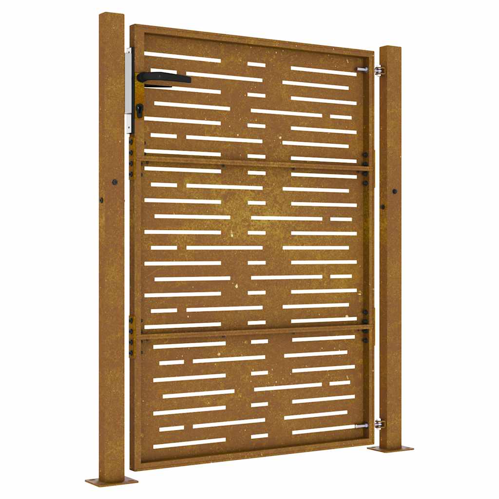 Gartentor 105x155 cm Cortenstahl Quadratisches Design