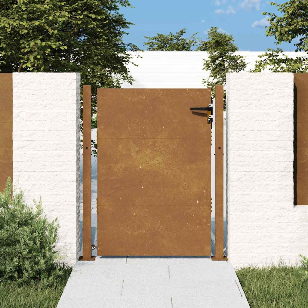 Gartentor 105x155 cm Cortenstahl