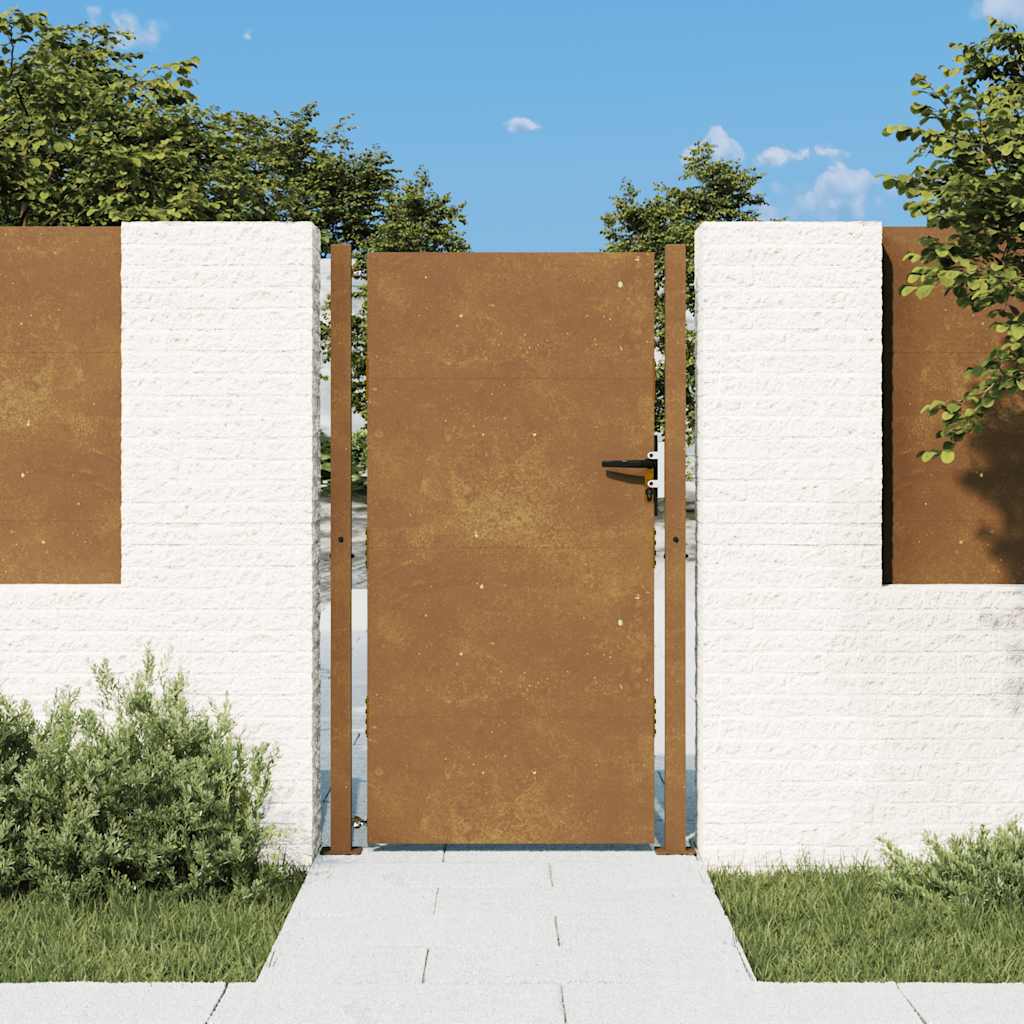 Gartentor 105x205 cm Cortenstahl