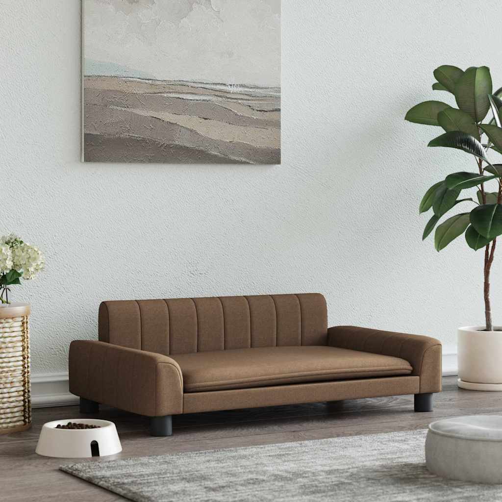 Hundebett Braun 90x53x30 cm Stoff