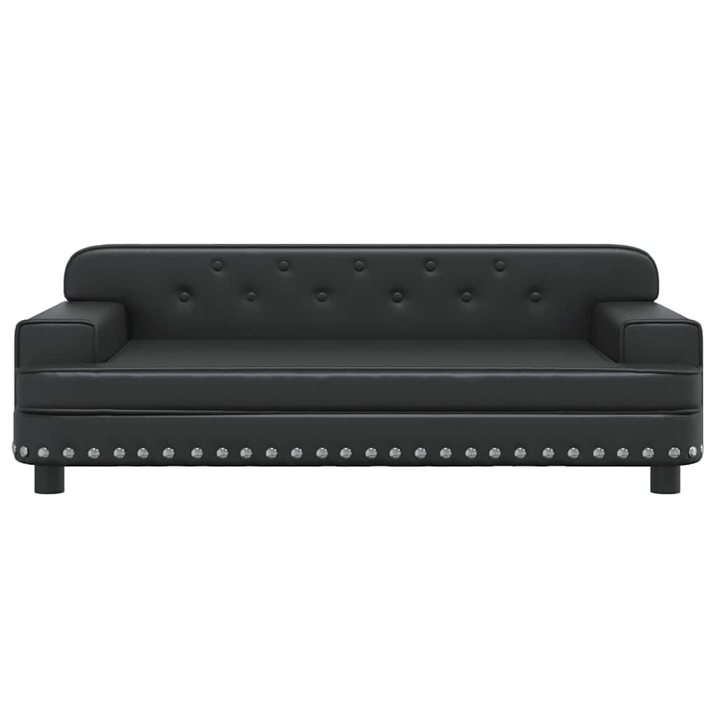 Dog bed black 90x53x30 cm artificial leather