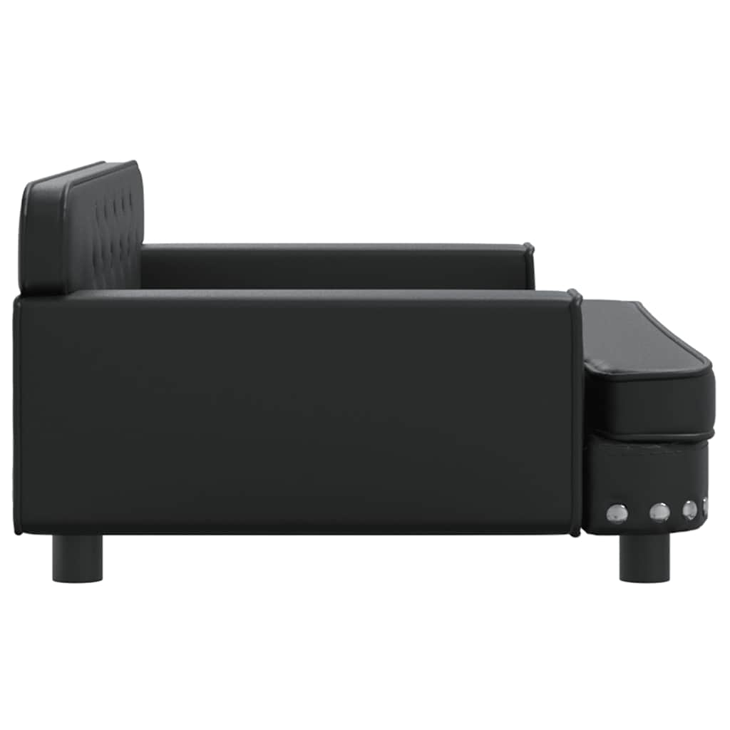 Dog bed black 90x53x30 cm artificial leather