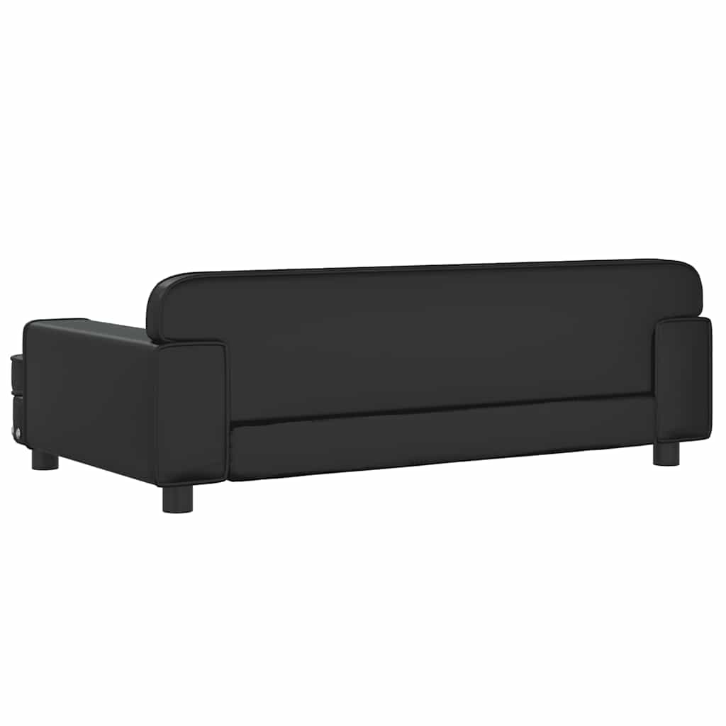 Dog bed black 90x53x30 cm artificial leather
