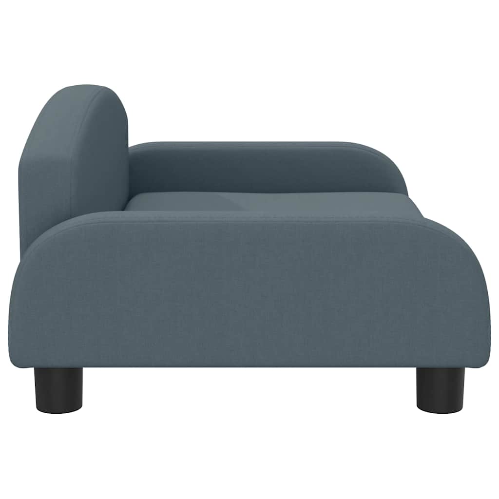 Dog bed dark grey 70x45x30 cm fabric