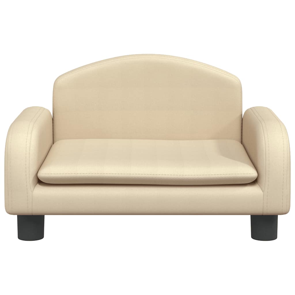 Hundebett Creme 50x40x30 cm Stoff