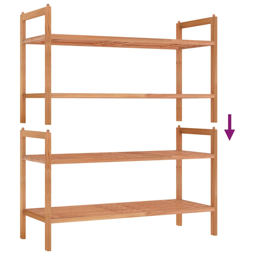 Shoe racks 2 pcs. 69x27x41 cm solid walnut wood