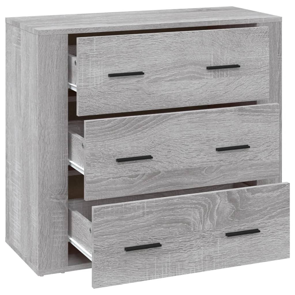 Sideboard Grau Sonoma 80x33x70 cm Holzwerkstoff