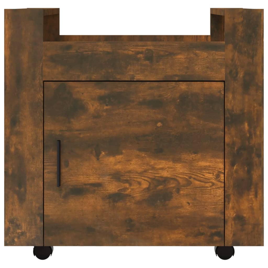 Office Cart Smoked Oak 60x45x60 cm Wood Material