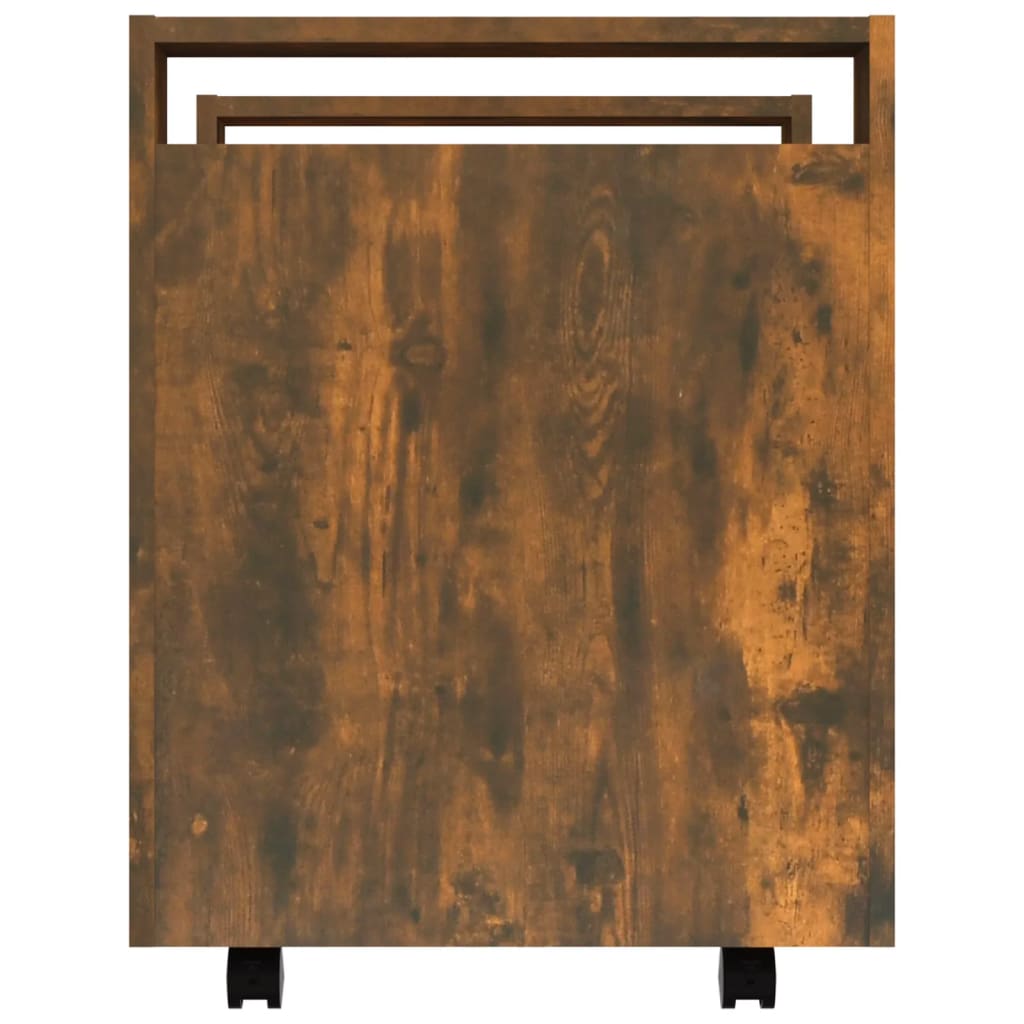 Office Cart Smoked Oak 60x45x60 cm Wood Material