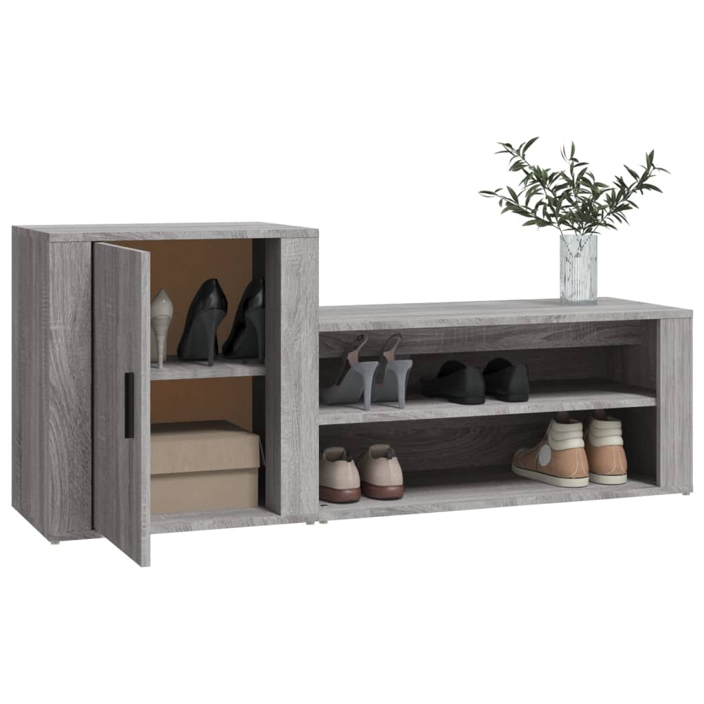 Schuhschrank Grau Sonoma 130x35x54 cm Holzwerkstoff