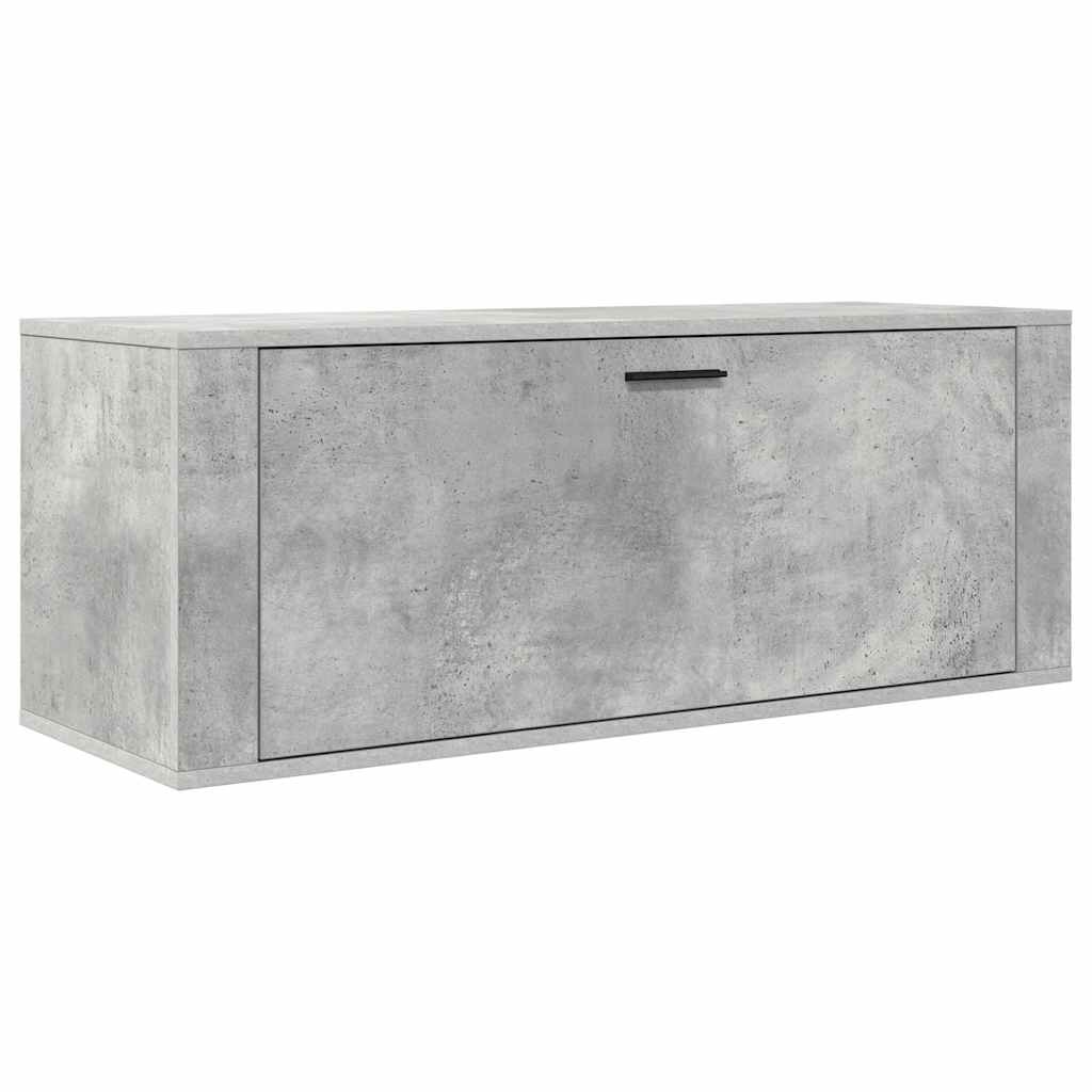 Wand-Schuhschrank Betongrau 100x35x38 cm Holzwerkstoff