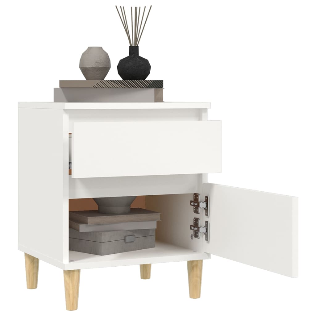 Bedside tables 2 pcs. White 40x35x50 cm
