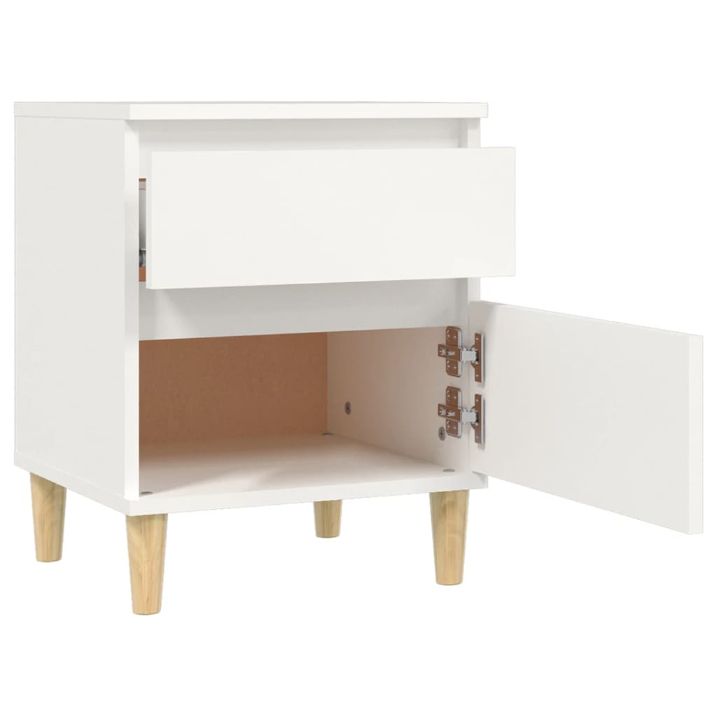 Bedside tables 2 pcs. White 40x35x50 cm