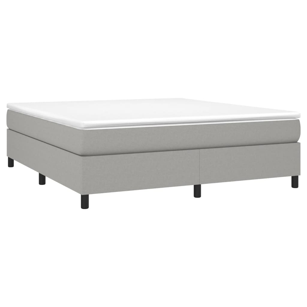 Bettgestell ohne Matratze Hellgrau 180x200 cm Stoff