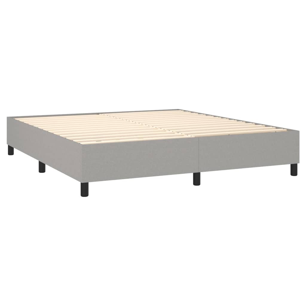 Bettgestell ohne Matratze Hellgrau 180x200 cm Stoff