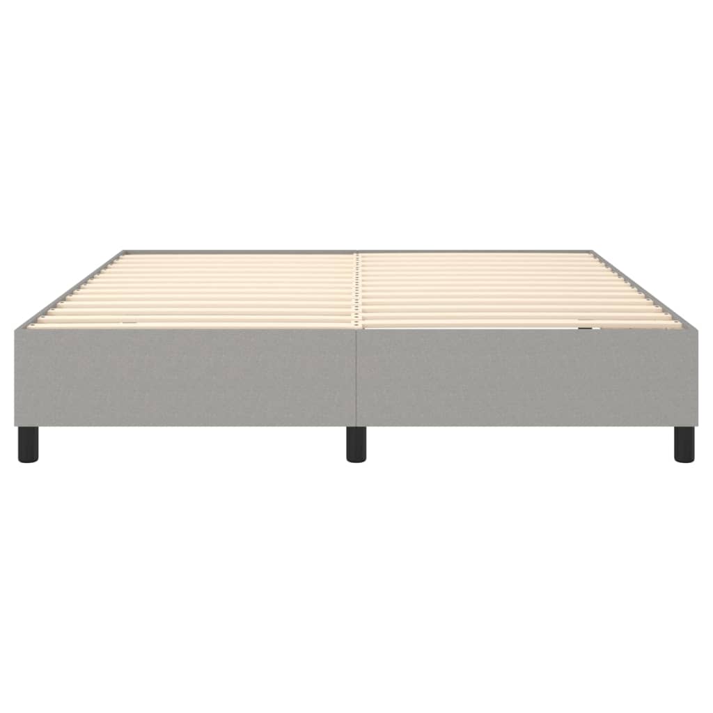 Bettgestell ohne Matratze Hellgrau 180x200 cm Stoff