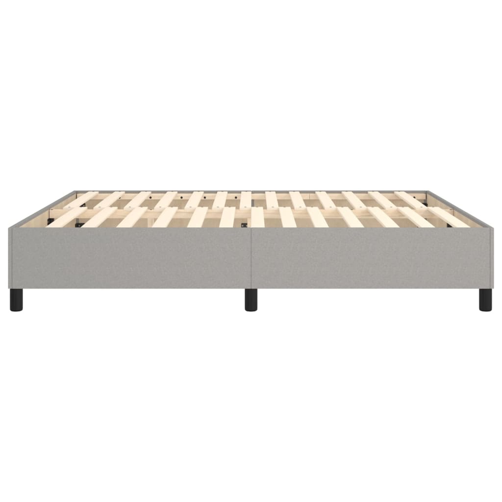 Bettgestell ohne Matratze Hellgrau 180x200 cm Stoff