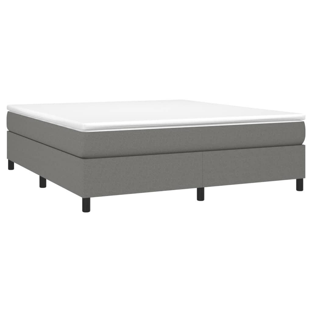 Bettgestell ohne Matratze Dunkelgrau 180x200 cm Stoff