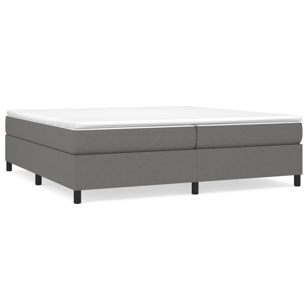 Bettgestell ohne Matratze Dunkelgrau 200x200 cm Stoff